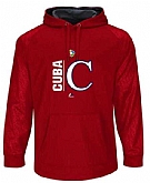 Cuba Baseball Majestic World Baseball Classic Team Icon Fleece Pullover Hoodie Scarlet Graphite,baseball caps,new era cap wholesale,wholesale hats